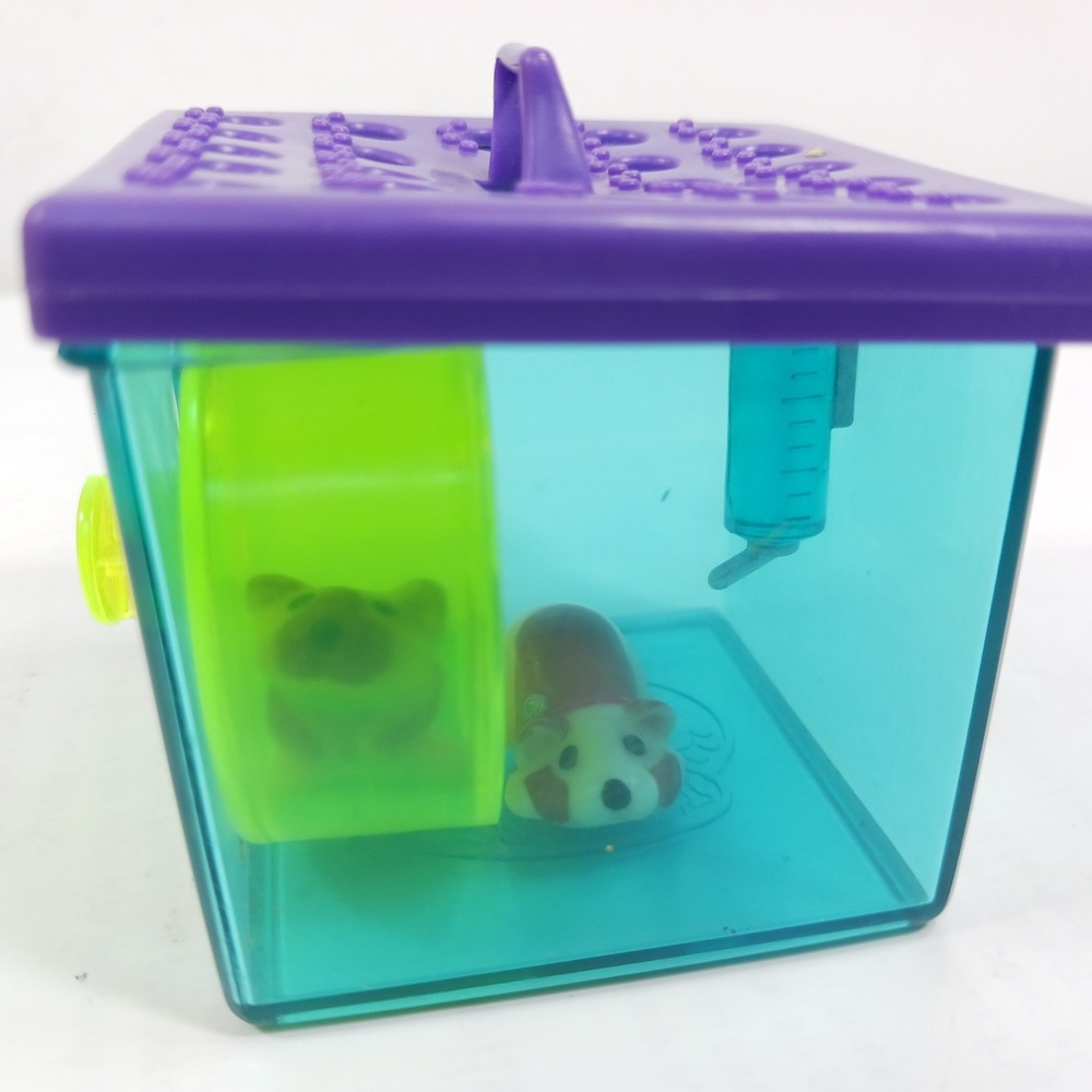 Vintage 1992 Littlest Pet Shop Playful Guinea Pigs Kenner Teal Cage Set